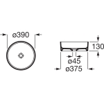 Roca A32787N000 Terra 檯上洗手盆